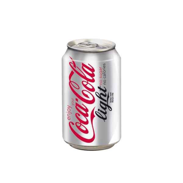 Coca-cola light en canette de soda 33cl