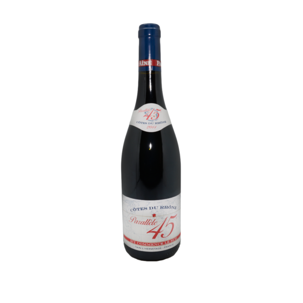 Le Mans, vente de bouteille de vin rouge 45 parallèle, 75cl