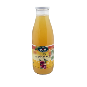 Jus de pomme bio en bouteille en verre1l