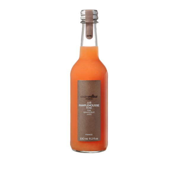 Jus de pamplemousse de chez Alain Milliat en bouteille en verre de 33cl