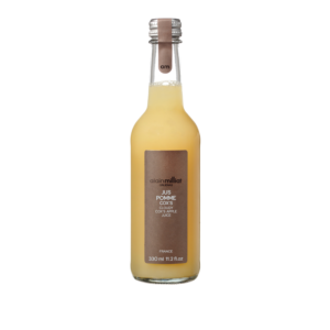 Jus de pomme Cox's de chez Alain Milliat en bouteille en verre de 33cl