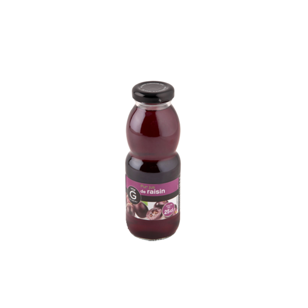 Jus de Raisin Gilbert en bouteille de verre 25cl Le Mans