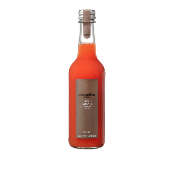 Jus de tomate de chez Alain Milliat en bouteille en verre de 33cl