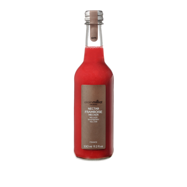 Nectar de framboise de chez Alain Milliat en bouteille en verre de 33cl